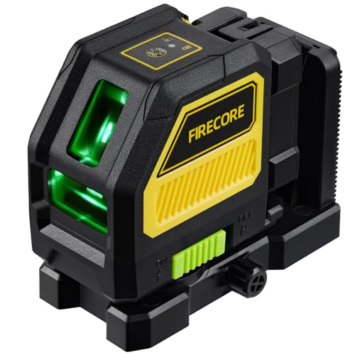 Firecore Green Cross Line Laser Level, 130ft