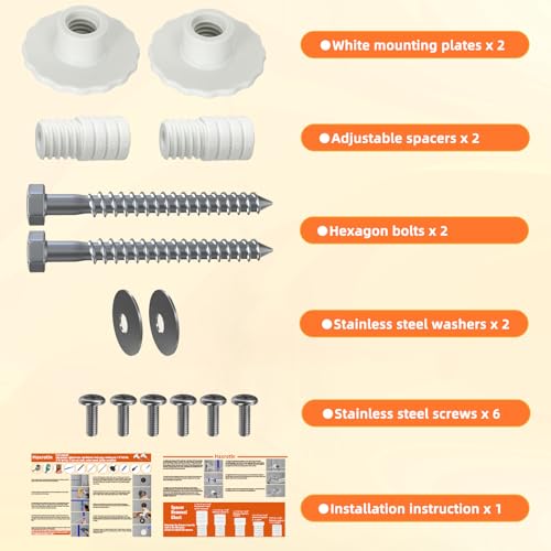 Fiberglass Shower Grab Bar Mounting Kit with Anchors