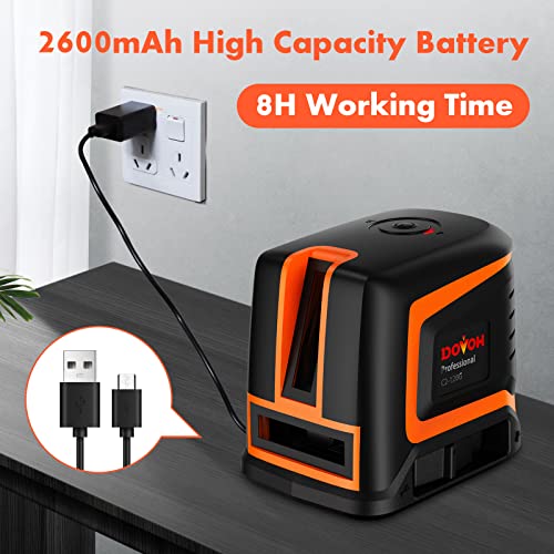 DOVOH Rechargeable Green Cross Line Laser Level