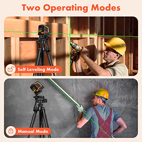 DOVOH Rechargeable Green Cross Line Laser Level