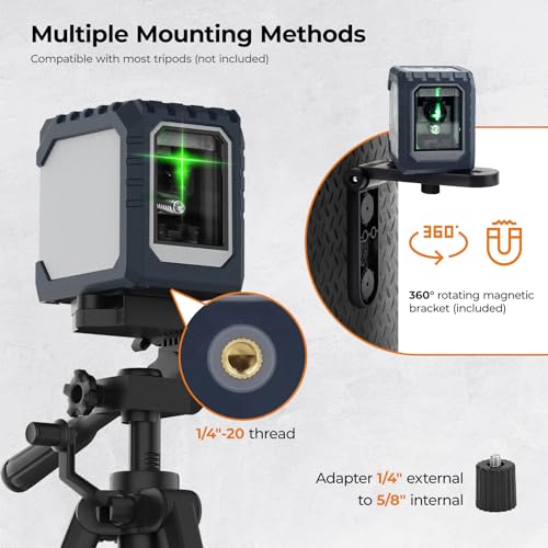 Cigman 100FT Rechargeable Laser Level with Bracket