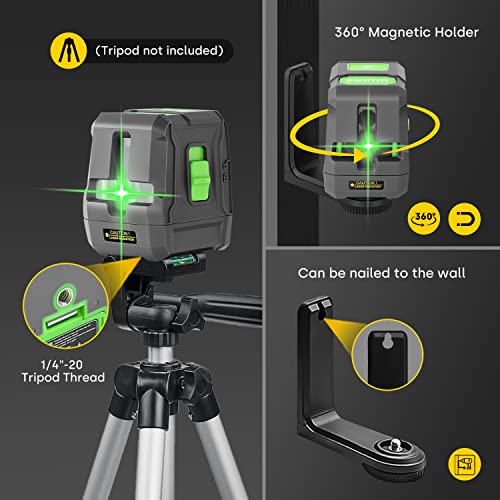ENVENTOR Green Self-Leveling Cross Line Laser Level