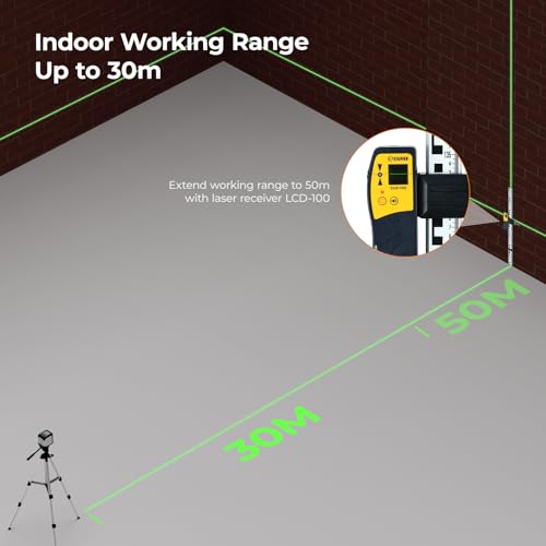 Cigman 100FT Rechargeable Laser Level with Bracket
