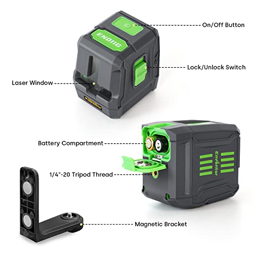 ENVENTOR Green Self-Leveling Cross Line Laser Level