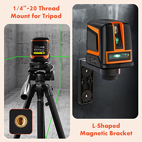 DOVOH Rechargeable Green Cross Line Laser Level