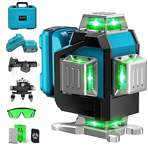 Elikliv 360° Green Laser Level Tool - Rechargeable