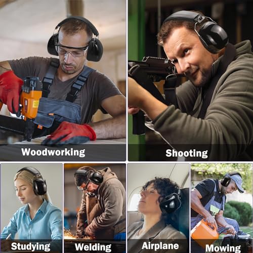 BJKing Noise Reduction Safety Ear Muffs, NRR 28dB