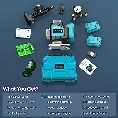 Elikliv 360° Self-Leveling Green Laser Level Tool