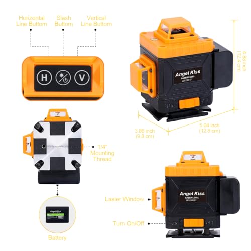 4D Green Cross Line Laser Level Tool