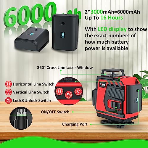 DILORD 4D Green Laser Level with Remote Control
