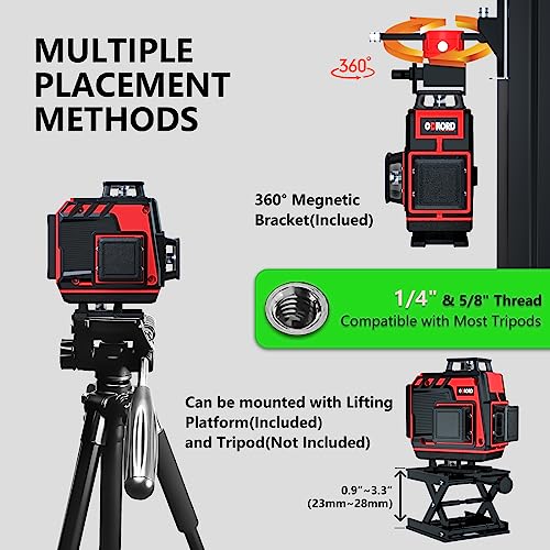 DILORD 4D Green Laser Level with Remote Control