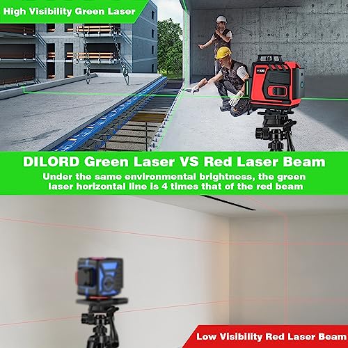 DILORD 4D Green Laser Level with Remote Control