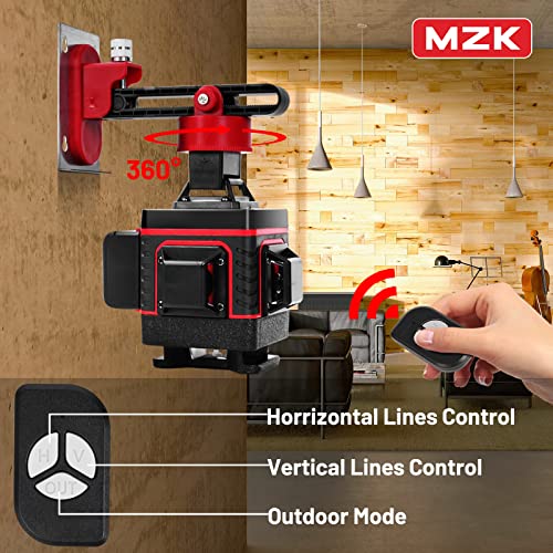 MZK 16-Line 4D Green Laser Level with Remote