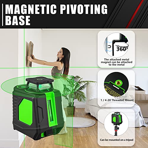 Self-Leveling Green Laser Level with Magnetic Base