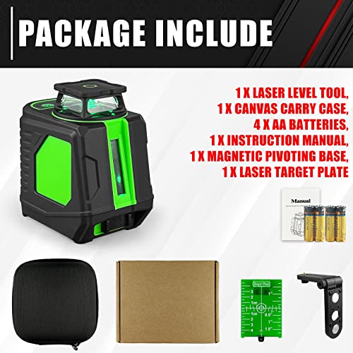 Self-Leveling Green Laser Level with Magnetic Base