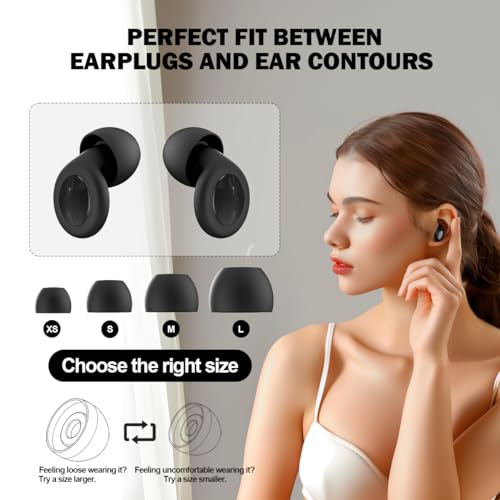 Noise Cancelling Reusable Ear Plugs for Sleeping and Work