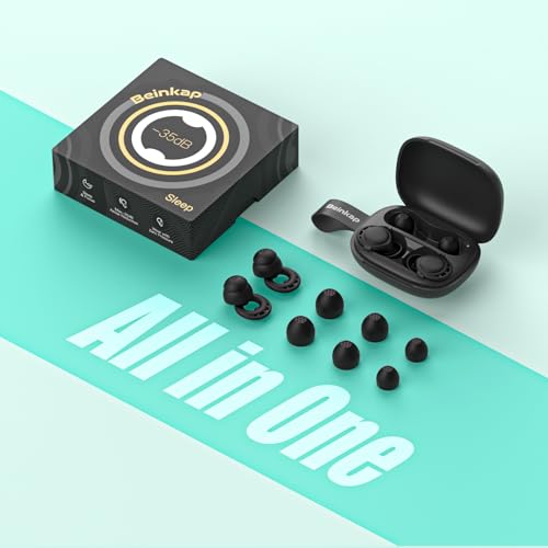 Beinkap Reusable Silicone Ear Plugs – 35dB Noise Cancelling