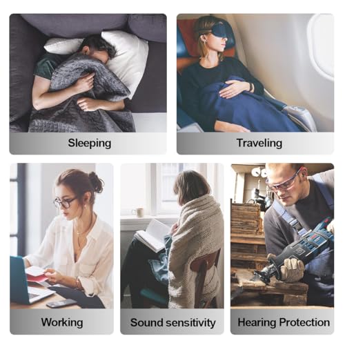 Noise Cancelling Reusable Ear Plugs for Sleeping and Work