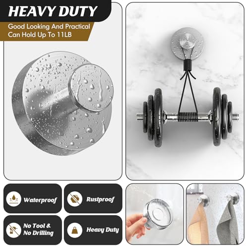 MOTAIPEAK Suction Cup Hooks for Shower and Bathroom