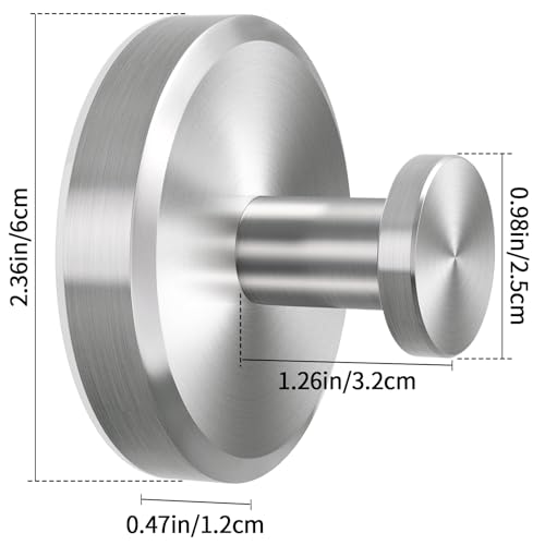 Brushed Nickel Suction Cup Hooks, 4-Pack