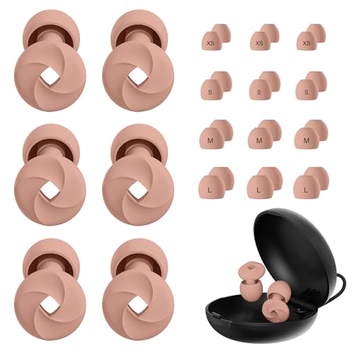 Reusable Soft Silicone Ear Plugs for Noise Cancellation