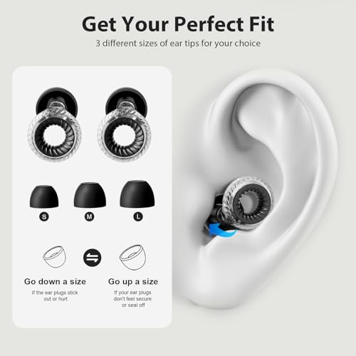 Yawsoy High Fidelity Concert Ear Plugs, 6 Pair