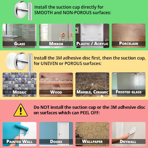 T-Shaped Suction Cup Hooks for Bathroom & Kitchen