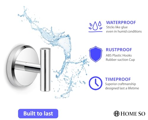 T-Shaped Suction Cup Hooks for Bathroom & Kitchen