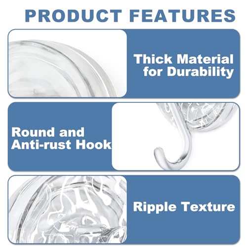 HAILMAJOR Heavy Duty Suction Cup Hooks - 4Pcs