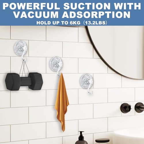 HAILMAJOR Heavy Duty Suction Cup Hooks - 4Pcs