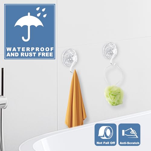 HAILMAJOR Heavy Duty Suction Cup Hooks - 4Pcs