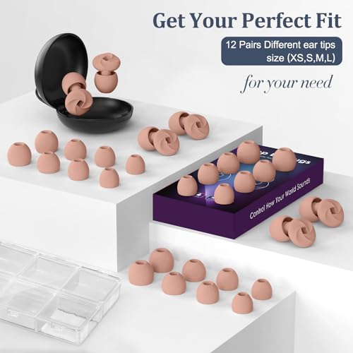 Reusable Soft Silicone Ear Plugs for Noise Cancellation