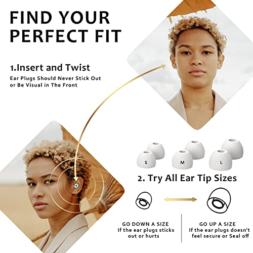 Noise Cancelling Ear Plugs for Sleeping, Reusable Silicone