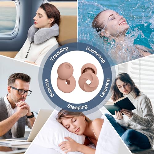 Reusable Soft Silicone Ear Plugs for Noise Cancellation