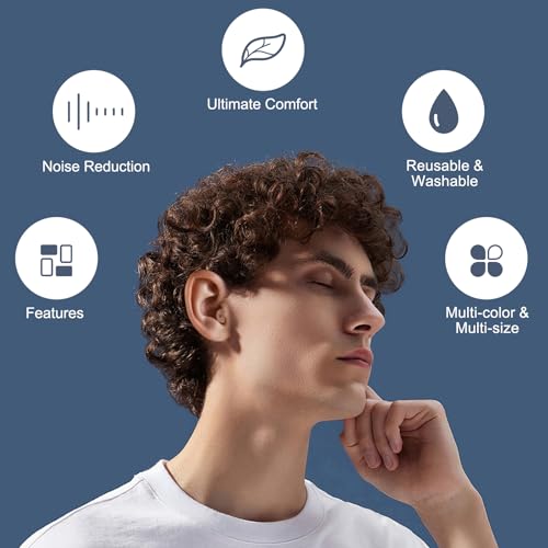 Reusable Soft Silicone Ear Plugs for Noise Cancellation