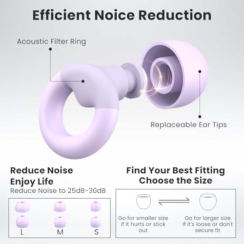 Soft Silicone Earplugs for Sleeping & Hearing Protection