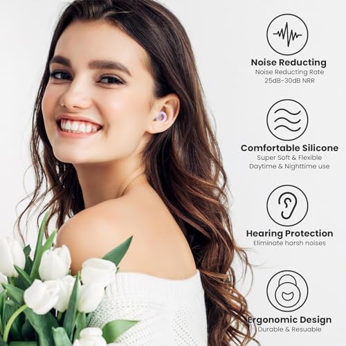 Soft Silicone Earplugs for Sleeping & Hearing Protection