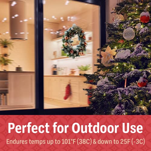 Holiday Joy Suction Cup Hooks - Pack of 2, Giant Suction Cups for Shower Wall, Front Door and Glass Window - Heavy-Duty Wreath Hook Set, Great for Christmas Decorations﻿