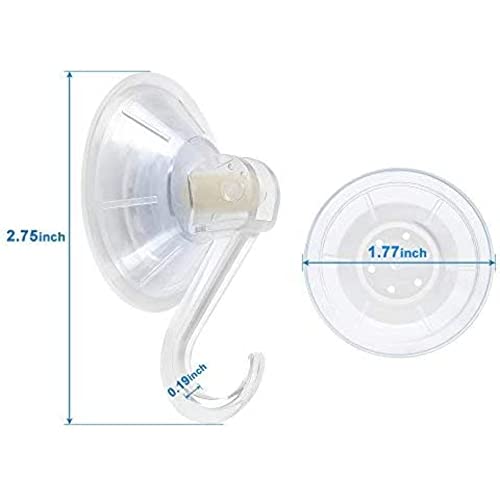 1st choice Clear Plastic Suction Cup Hook, oobest 6 Pack Ultra Heavy Duty Hooks Strong Power Lock Hooks Vacuum Traceless Hooks Smooth Waterproof Oil-Proof Wall Shower Kitchen Window Bathroom Holder