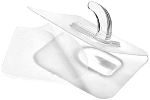 Tub Cubby 5-Pack of Wall Hooks for Kitchen & Bath Transparent Reusable Adhesive Stickers for Pictures Utensils Towels Bath Toy Organizer