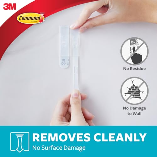 Command Large Double Bathroom Wall Hook, Damage Free Hanging Bath Hook with Adhesive Strip, Double Hook for Hanging Bath Towels, 1 Satin Nickel Colored Wall Hook and 1 Water-Resistant Command Strip