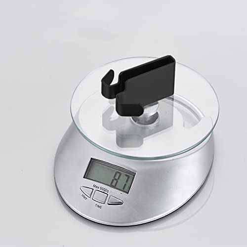 MOKIUER Double Hooks for Glass Shower Door, Towel Hooks Over The Bathroom Glass Wall 0.31-0.39in, Stainless Steel, Matte Black,2 Pack.