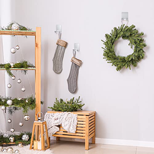 VIS'V Adhesive Razor Holder, Silver Self Adhesive Razor Hooks Shower Wall Razor Hanger Waterproof Stainless Steel Heavy Duty Bathroom Blade Shaver Holder for Men and Women - 2 Pcs