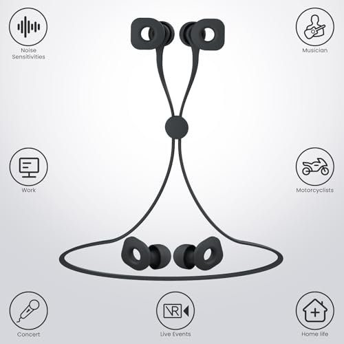 2 Pairs Reusable Earplugs with 8 Ear Tips
