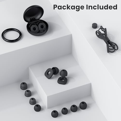 2 Pairs Reusable Earplugs with 8 Ear Tips