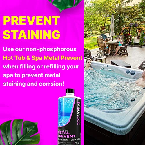 Spa Metal Control - Advanced Spa Metal and Stain Control & Spa Metal Prevent. Maximize your Hot Tub Metal and Stain Control and keep The Spa Metal Out of your Hot Tub - MAV AquaDoc 16oz