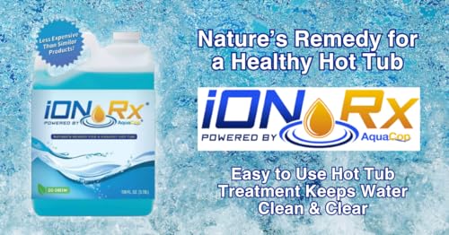 IONRX Hot Tub & Spa, Treatment, Conditioner, Balancer, Clarifier, Great for Sensitive Skin Spa Maintenance Made Easy 128 fl oz.