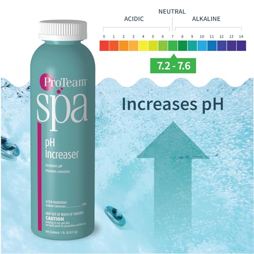 ProTeam Spa pH Increaser for Hot Tub - Spa Up for Hot Tub - pH Up Hot Tub pH Increaser - with SplashWiz Hot Tub Chemicals Care Guide e-Book - Spa pH Up Spa - Made in USA (1 lb)