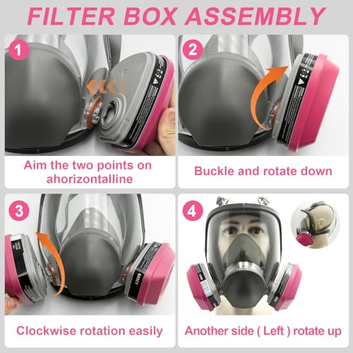 JOEAIS Full Face Respirator Mask with Organic Vapor