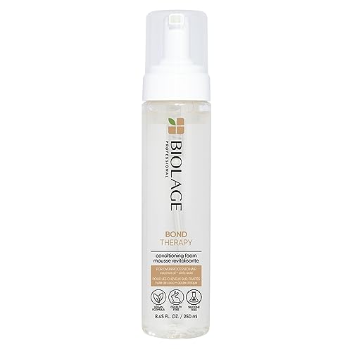 Biolage Bond Therapy Conditioning Foam | Builds Bonds & Reduces Breakage In Fine Hair | Paraben & Sulfate-Free | Vegan | Salon Professional Conditioner | Cruelty-Free | Bonding
